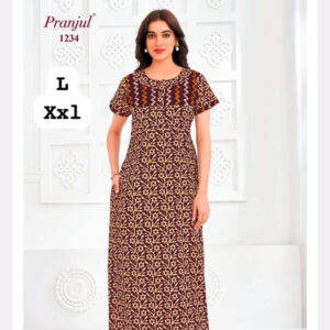 Pranjul Brown Nighties For Women